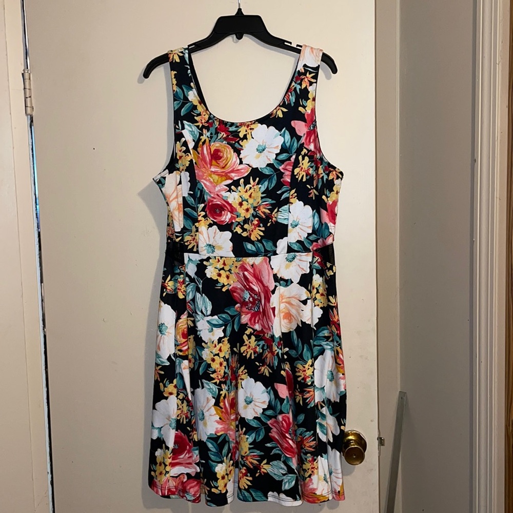 Floral Dress with Peek a Boo slit